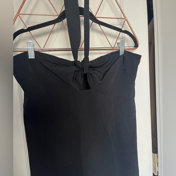 NWT Abercrombie & Fitch Knot-Front Cutout Halter Mini Dress - Picture 4 of 7